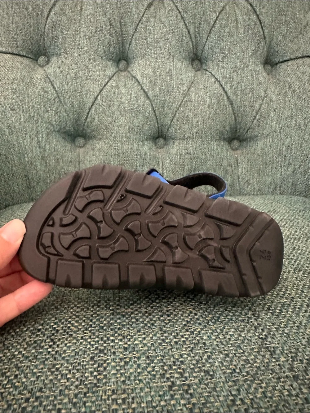 Birkenstock Ultrablue-Black-Strap Sandals with Black Buckle